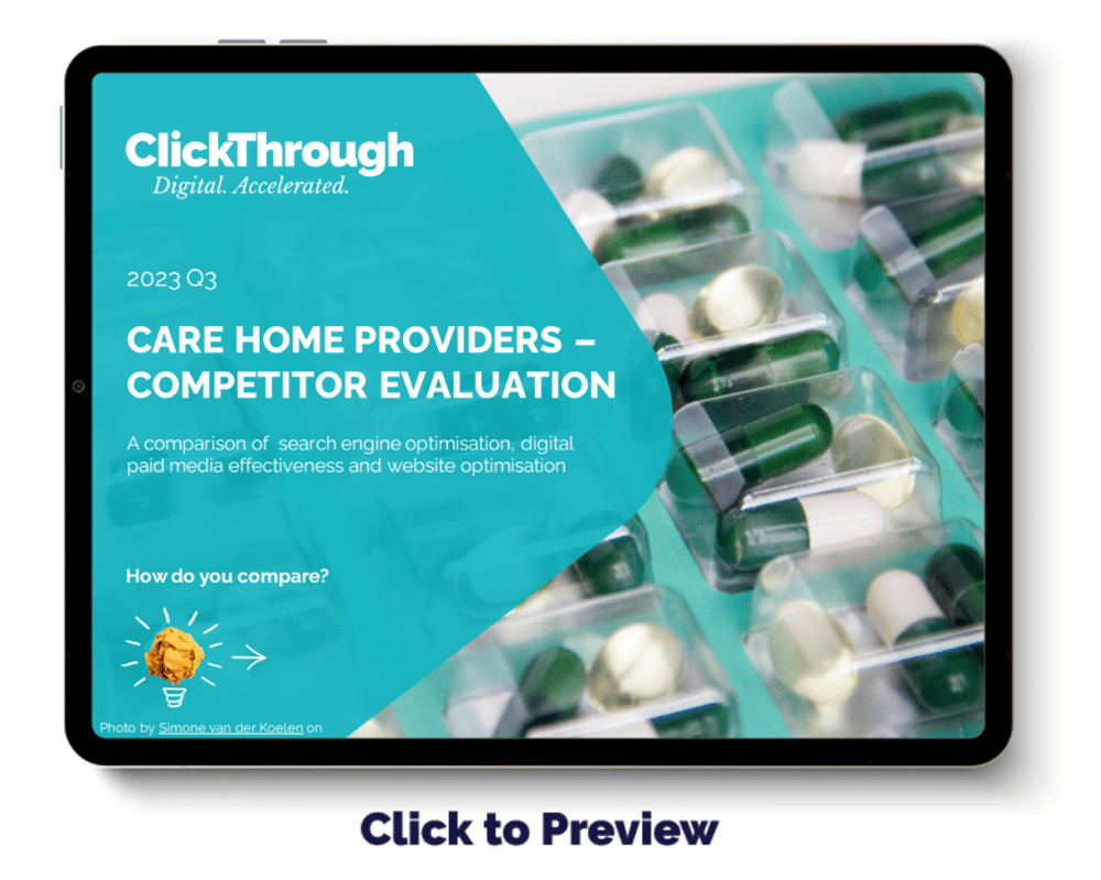 UK Care Home Providers Digital Marketing Benchmark Report, Q3 2023